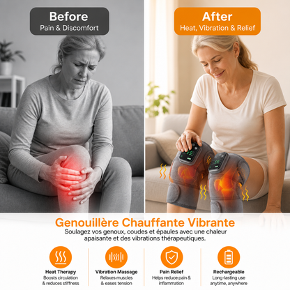 Genouillère Chauffante Vibrante